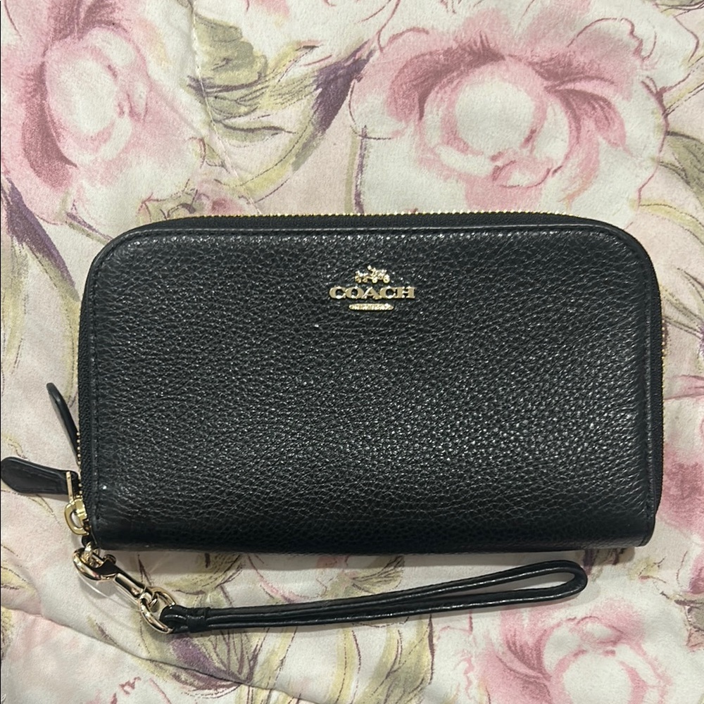 Coach Black Wristlet Clutch